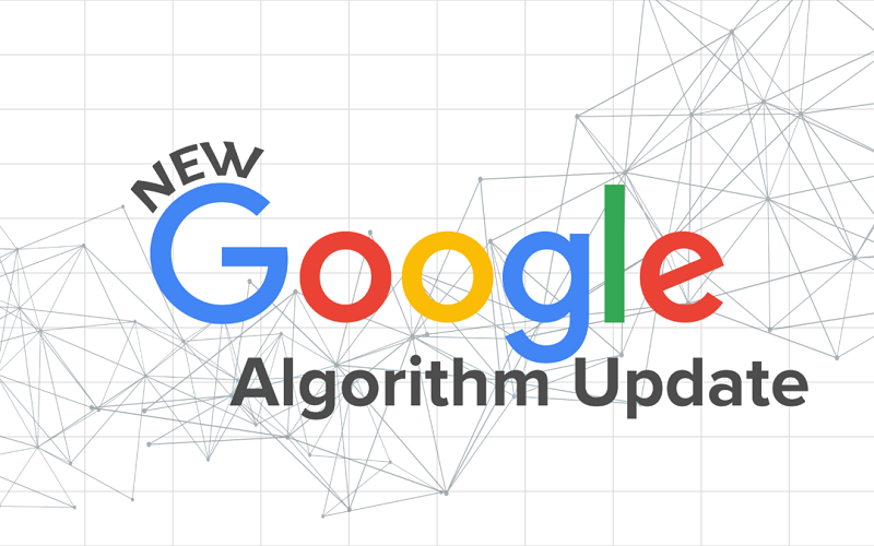 latest Google algorithm update, featuring modern design elements and vibrant colors.