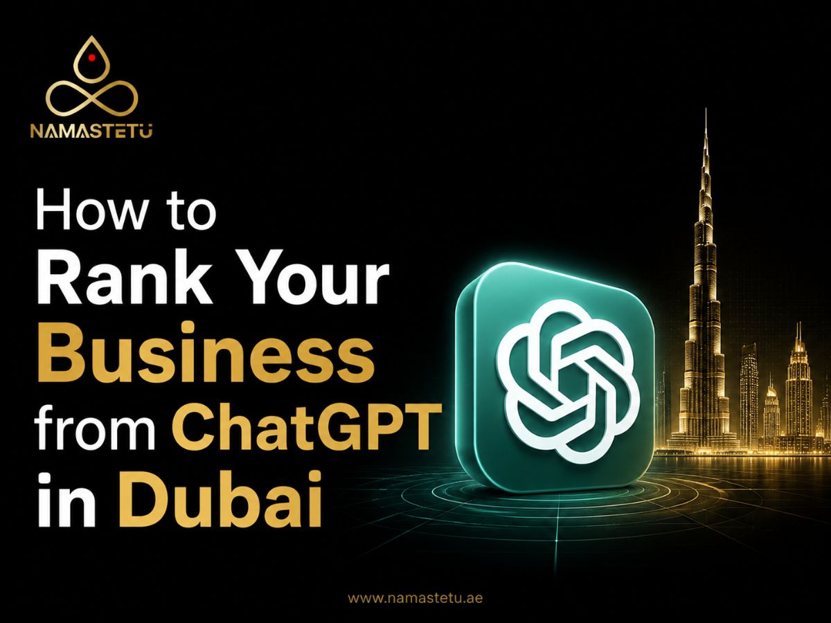 Business ranking in ChatGPT and AI search results in Dubai through AI SEO, GEO strategies, and optimized digital presence.