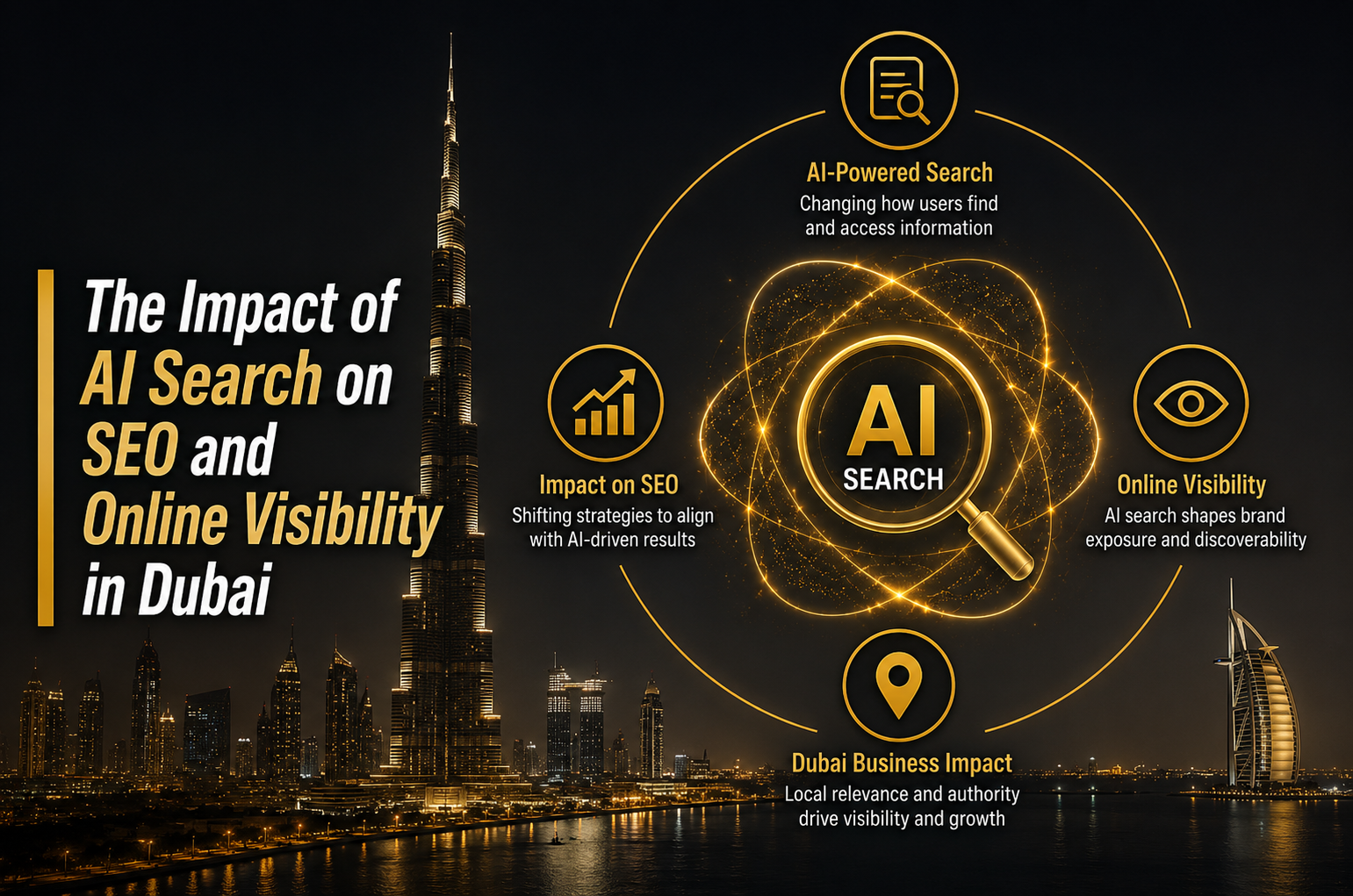 AI-powered search transforming SEO services in Dubai with advanced search optimization, digital marketing strategies, and enhanced online visibility for businesses.