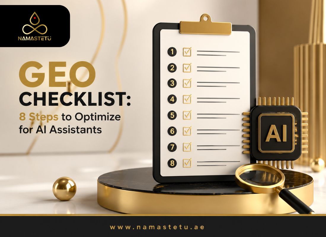 Generative Engine Optimization checklist with 8 steps to optimize content for AI assistants